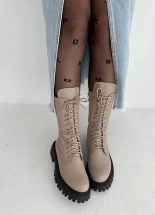 Женские зимние ботинки,женское зимние ботинки сапожки сапоги, кожаные,кожанные на шнурках1 фото