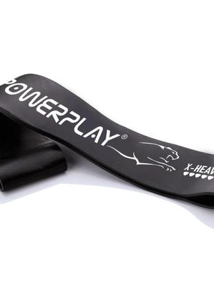 Резинка для фітнесу (стрічка-еспандер) powerplay 4113 mini power band 1,2мм. чорна (опір 15-20 кг)