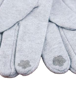 Перчатки женские сенсорные мягкий кашемир с манжетом вязка осень размер s-l бежевый4 фото
