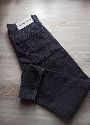 Прямі чорні джинси зі вставками4 фото