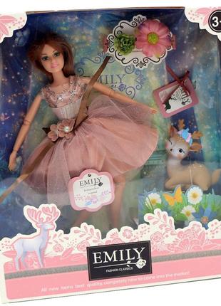 Кукла emily 30 см с питомцем и аксессуарами (qj087d)