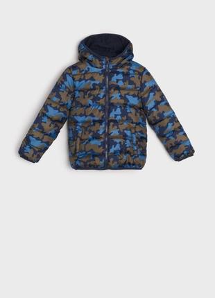 Куртка sinsay синяя камуфляжная парка пуховик на мальчика