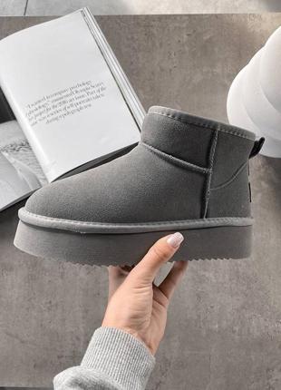 Угги на платформе ugg ultra mini platform натуральный замш