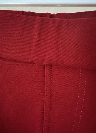 Красные лосины по типу джинсов3 фото