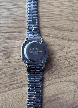 Casio a159w / наручные часы / ретро. серебряный с белым циферблатом3 фото