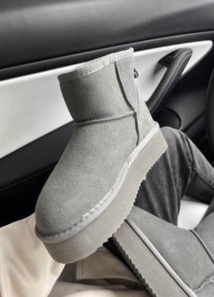 Угги на платформе ugg ultra mini platform натуральный замш