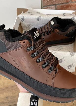 Зимние ботинки с мехом new balance 754 brown winter