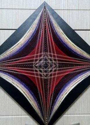 Картина (панно, декор) в техніці string art "дороговказна зірка"