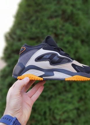 Adidas streetball черные с белым и оранжевым топ качество кроссовки мужские замшевые осенние адидас стритбол кеды высокие5 фото
