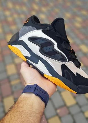 Adidas streetball черные с белым и оранжевым топ качество кроссовки мужские замшевые осенние адидас стритбол кеды высокие6 фото