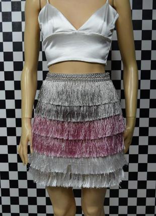 Спідниця з бахромою міні юбка2 фото
