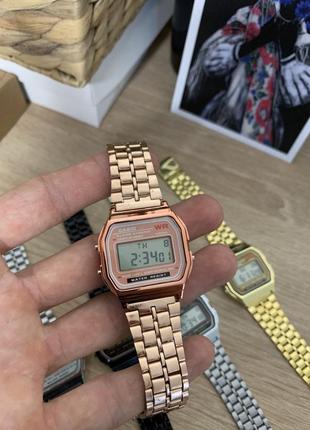 Casio a159w / розовые / ретро часы