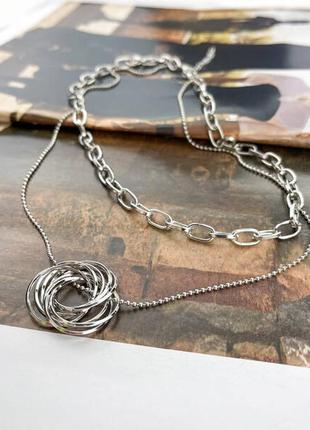 Модная массивная цепочка цепь на шею колье подвеска чокер цепочка кулон