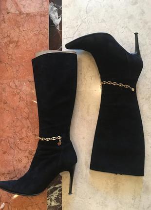 Сапоги замшевые cerutti