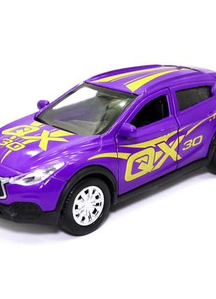 Машинка игровая infiniti qx30 «technopark» glamcar джип инфинити металл фиолетовый 11*4*5 см (qx30-12grl-pur)2 фото