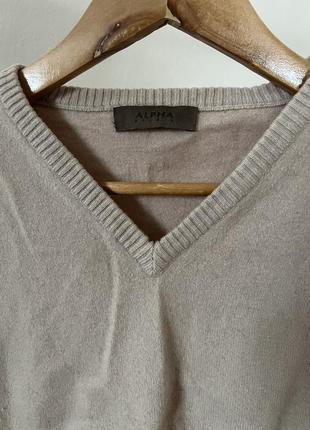 Бежевий светр, натуральна шерсть4 фото