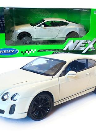 Іграшкова машинка металева welly 1:24 bentley continental supersports, бентлі континенталь суперспорт, відкр.двері, капот,
