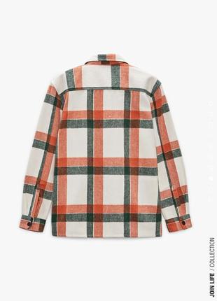 Фланелевая теплая рубашка мужская zara flannel5 фото