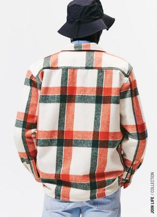 Фланелевая теплая рубашка мужская zara flannel1 фото