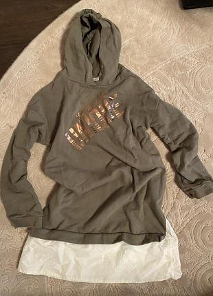 Стильне плаття-худі на дівчинку р.152-156