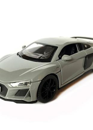 Машинка металева audi r8 v10 performance ауді сіра звук світло інерція відкр дверіей 1:32,14*7*4,5см (тк-16650)3 фото