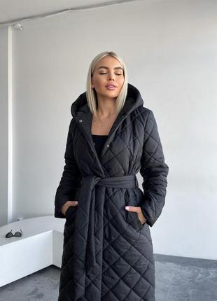 Стильное женское пальто с наполнителем силикон 😍1 фото