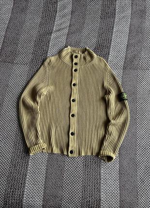 Stone island 2005 ribbed wool high neck jumper vintage светр оригінал б у