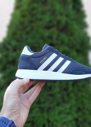 Кросівки жіночі осінь — зима adidas iniki сірі з білим3 фото