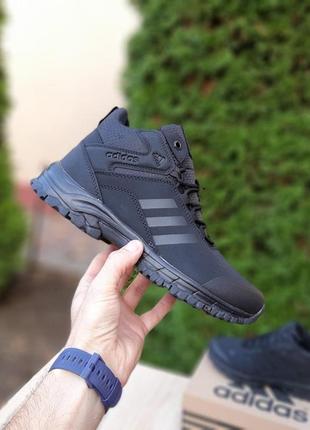 Кросівки чоловічі осінь — зима adidas climaproof високі чорні3 фото