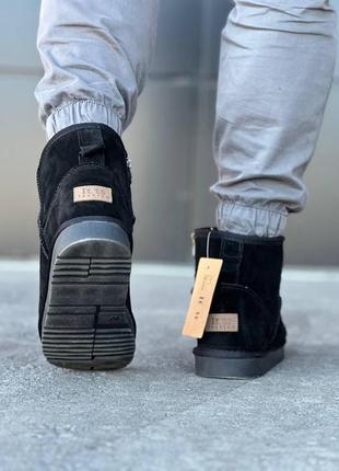 Чоловічі чорні замшеві черевики уги-ugg осінь-зима код-01139 фото