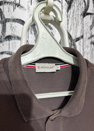 Лонгслив moncler, оригінал, slim fit, трендовий, коричневий, люкс, повсякденний, красивий, зручний, з логотипом6 фото