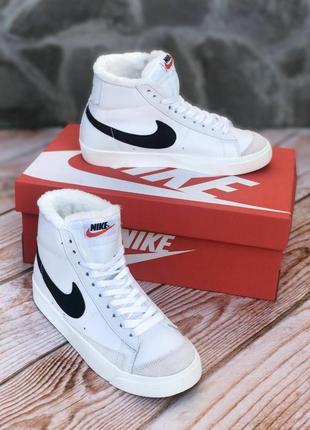 Зимние кроссовки nike blazer mid7 фото