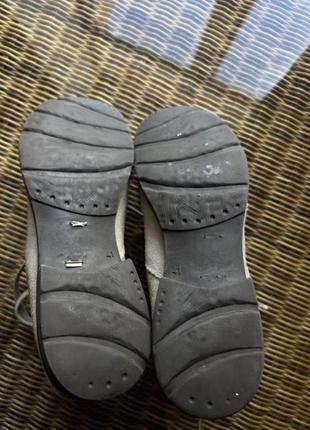 Замшеві черевики на хутрі бежеві оригінальні4 фото