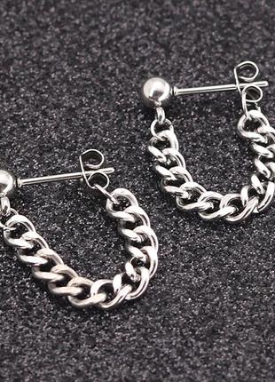 Модні масивні сережки кільця сережки ланцюжки метал