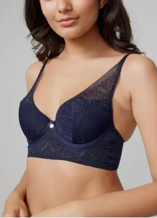 75b подовжений мереживний бюстгальтер із глибоким вирізом