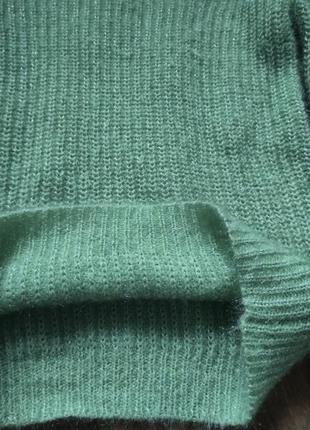 Мʼякий вʼязаний светр джемпер з обʼємними рукавами ліхтариками5 фото