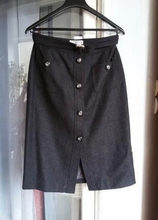 Спідниця на гудзиках з кишенями valentino шерсть