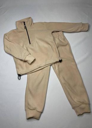 Флисовый детский термо костюм - кофта и штаны флис. спортивный костюм детский флис термо 80-140 см5 фото