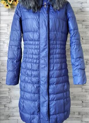 Пуховик куртка пальто женское синее clasna1 фото
