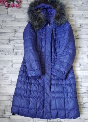 Пуховик куртка пальто женское синее clasna6 фото