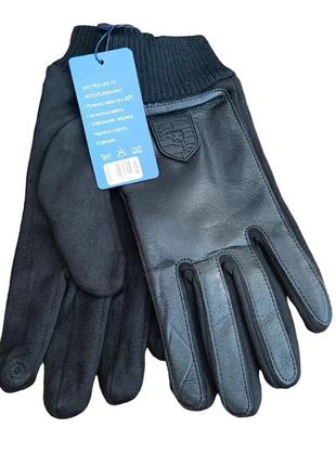 Перчатки мужские сенсорные спорт экокожа + спандекс осень-зима размер 11 модель 1