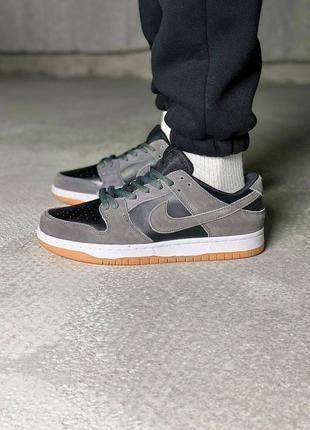 Кроссовки nike sb dunk low black-silver