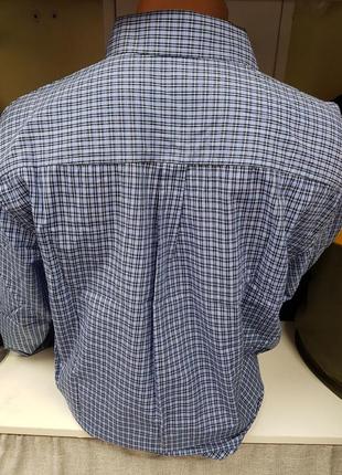 Мужская рубашка с накладными карманами 100% хлопок классика польша, рубашка в клетку3 фото