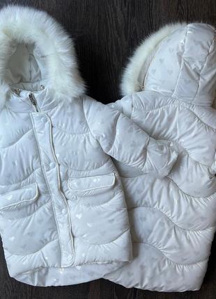 Зимняя куртка пуховик для девочки3 фото