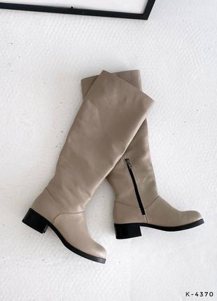 Натуральные лакированные сапоги трубы