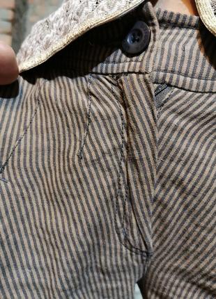 Льняные шорты бриджи в полоску лен коттон хлопок bellisima4 фото
