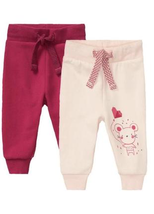 Утепленные брюки на девочку lupilu 6-12мис, 74/80см