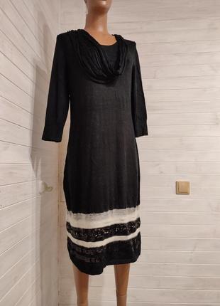 Теплое платье из ангорки и шерсти с пайетками  l-2xl5 фото