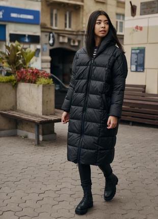 Зимняя женская черная куртка4 фото