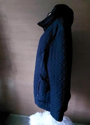 💛🩷💙  cтильная стеганая комфортная синяя куртка осень3 фото
